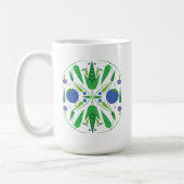 ブルーベリー15ozの守護者。マグ コーヒーマグカップ (左)