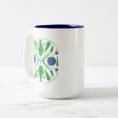 ブルーベリー15ozの守護者。マグ ツートーンマグカップ (正面左)