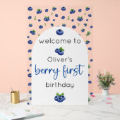 ブルーベリー1stバースデーベリーファーストウェルカム アクリルサイン (ウェディング)