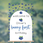 ブルーベリー1stバースデーベリーファーストウェルカム アクリルサイン (ニュートラル)