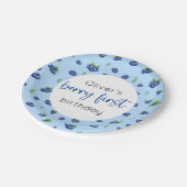 ブルーベリー1stバースデーベリーファースト ペーパープレート (アングル)