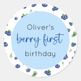 ブルーベリー1stバースデーベリーファースト ラウンドシール