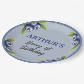 ブルーベリー1st誕生日男の赤ちゃん最初 ペーパープレート (アングル)