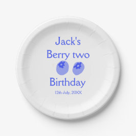 ブルーベリー2歳の誕生日 名前 日付 キッズ ペーパープレート