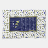 ブルーベリー2015カレンダーキッチンティータオル キッチンタオル (横)