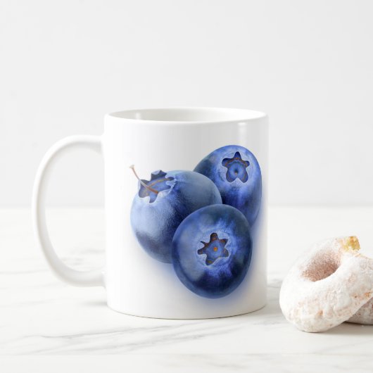ブルーベリー3個 コーヒーマグカップ (ドーナツ)
