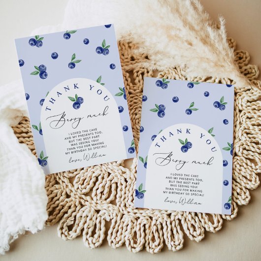 ブルーベリー どうもありがとベリーマッチ ありがとうカード 招待状