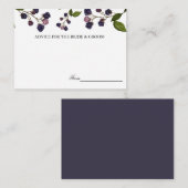 ブルーベリー |の結婚アドバイスカード エンクロージャーカード (正面/裏面)