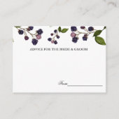 ブルーベリー |の結婚アドバイスカード エンクロージャーカード (正面)