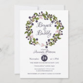 ブルーベリー |の結婚ブランチと泡立ち 招待状 (正面)