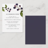 ブルーベリー |の結婚ホテル宿泊施設 エンクロージャーカード (正面/裏面)