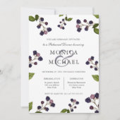 ブルーベリー |の結婚リハーサルディナー 招待状 (正面)