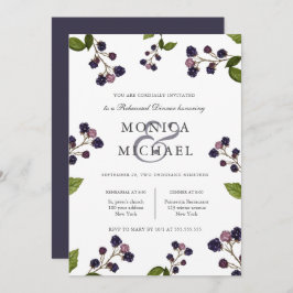 ブルーベリー |の結婚リハーサルディナー 招待状
