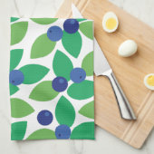 ブルーベリー。 キッチンタオル (四つ折り)