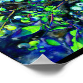 ブルーベリー – グリーン色相 ポスター (角)