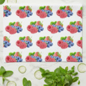 ブルーベリー&ストロベリースムージー キッチンタオル (折り畳み)