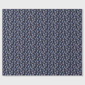 ブルーベリー デコパージュ ラッピングペーパー (フラット)