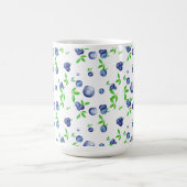 ブルーベリー，ブルーベリー水彩，フルーツアート   コーヒーマグカップ (中央)