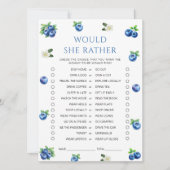 ブルーベリー ベビーシャワー ワードゲーム カード (正面)