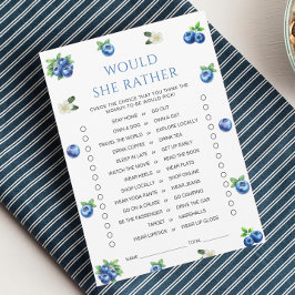 ブルーベリー ベビーシャワー ワードゲーム カード