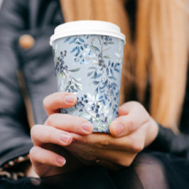 ブルーベリー ベリー 水彩模様 紙コップ