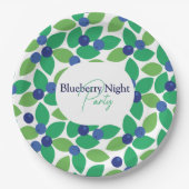 ブルーベリー。 ペーパープレート (正面)