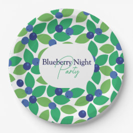 ブルーベリー。 ペーパープレート