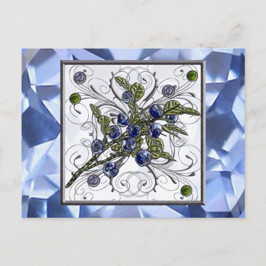 ブルーベリー ポストカード (正面)