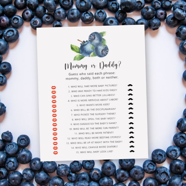 ブルーベリー – ママまたはパパの赤ちゃんシャワーゲーム (クリエイターアップロード済み)