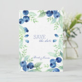 ブルーベリー ミッドサマー ラスティック ウェディング SAVE ザ デート 招待状 (スタンド正面)