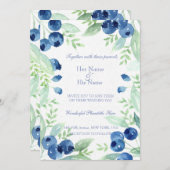 ブルーベリー ミッドサマー ラスティック ベリー ウェディング 招待状 (正面/裏面)