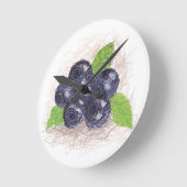 ブルーベリー ラウンド壁時計 (傾斜)
