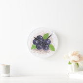 ブルーベリー ラウンド壁時計 (ホーム)