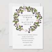 ブルーベリー | リング ウェディング 招待状 (正面)