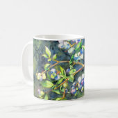 ブルーベリー、ロマンチックなフルーツウォーター絵画カラー コーヒーマグカップ (正面左)