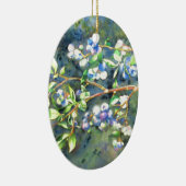 ブルーベリー、ロマンチックなフルーツウォーター絵画カラー セラミックオーナメント (右)