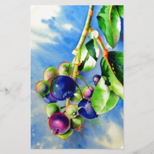 ブルーベリー 便箋 (正面)