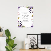 ブルーベリー |取り外し結婚式のサイン ポスター (ホームオフィス)