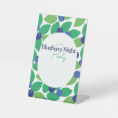 ブルーベリー。 台座サイン (正面)