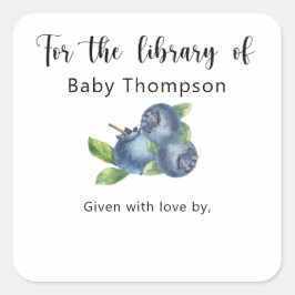 ブルーベリー - 図書館のために スクエアシール