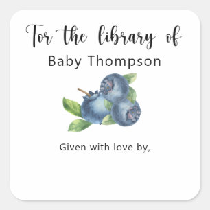 ブルーベリー - 図書館のために スクエアシール