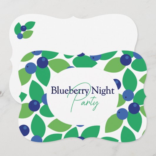 ブルーベリー。 招待状 (正面/裏面)