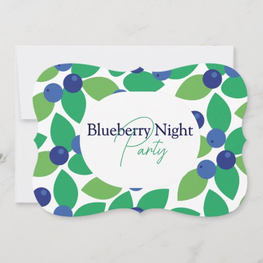 ブルーベリー。 招待状 (正面)