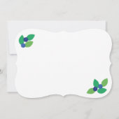 ブルーベリー。 招待状 (裏面)