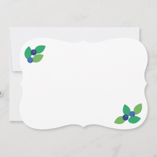 ブルーベリー。 招待状 (裏面)