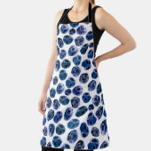 ブルーベリー：水の色のパタ図解入りの、写真付きのーン。 エプロン (インサイチュ)