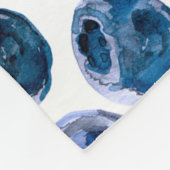 ブルーベリー:水の色のパタ図解入りの、写真付きのーン。 フリースブランケット (角)