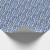 ブルーベリー:水の色のパタ図解入りの、写真付きのーン。 ラッピングペーパー (角)