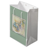 ブルーベリー 水彩ギフトタグ — ガーデンセージ ミディアムペーパーバッグ (正面アングル)