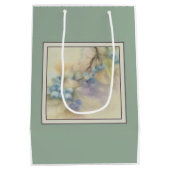 ブルーベリー 水彩ギフトタグ — ガーデンセージ ミディアムペーパーバッグ (裏面)